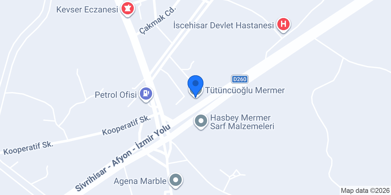 Tütüncüoğlu Mermer konumu
