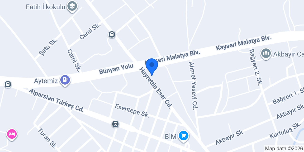 Bünyan Lider Endüstriyel konumu