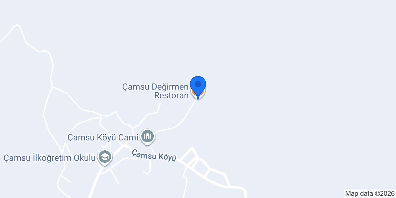 Çamsu Değirmen Restoran konumu