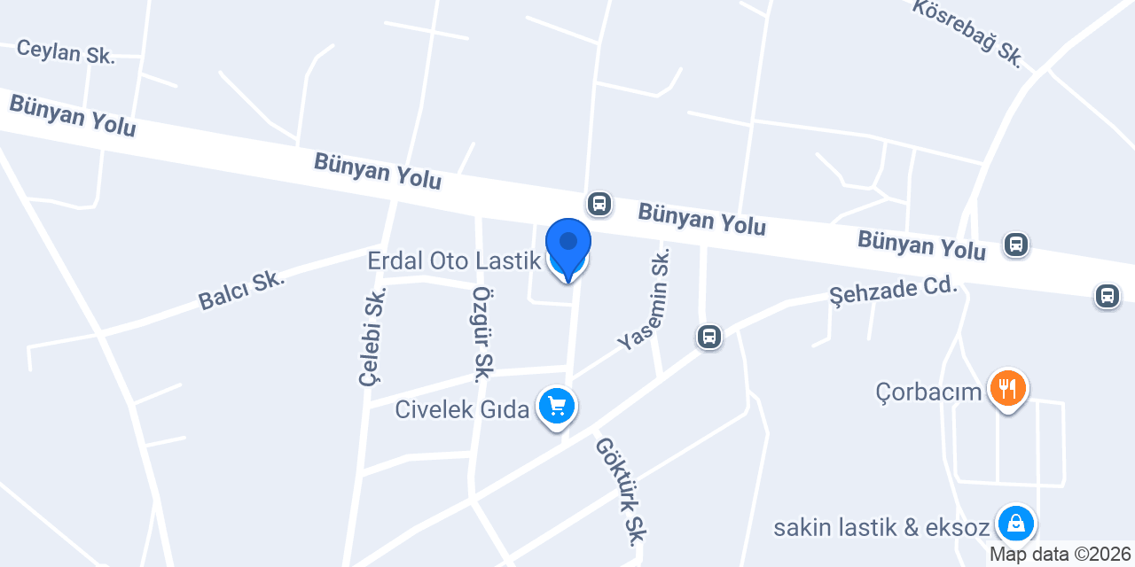Erdal Oto Lastik konumu