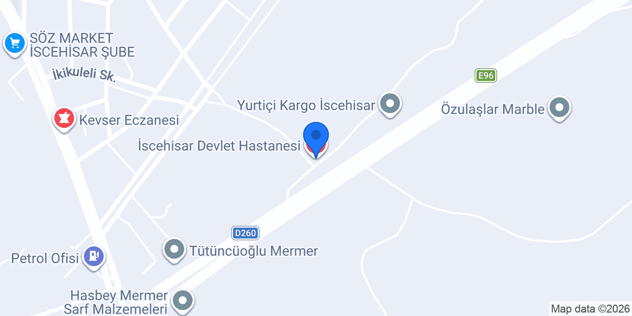 İscehisar Devlet Hastanesi konumu