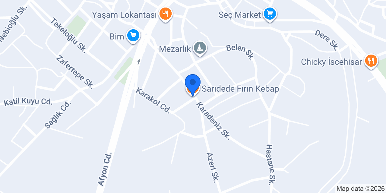 Sarıdede Fırın Kebap konumu