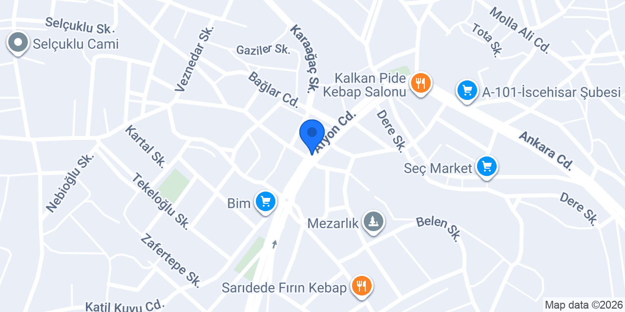 İscehisar Öğretmenevi konumu