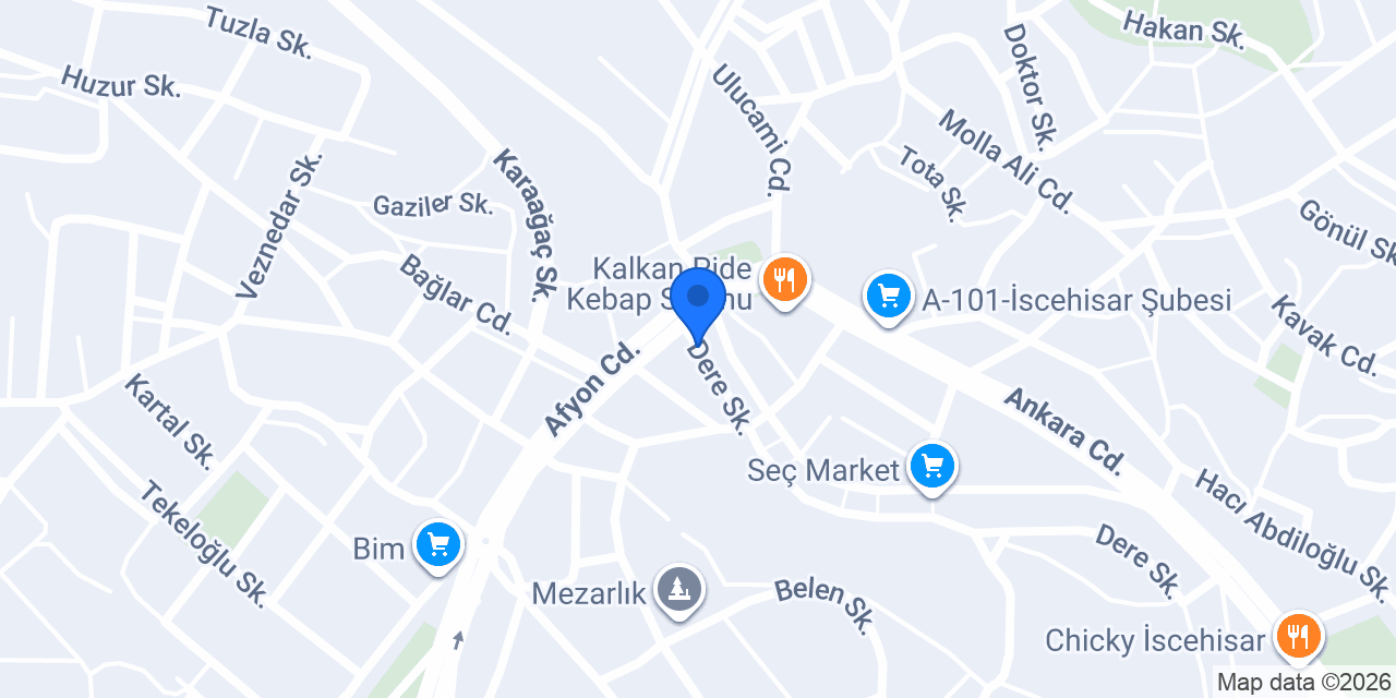 İscehisar Asrın veteriner kliniği konumu
