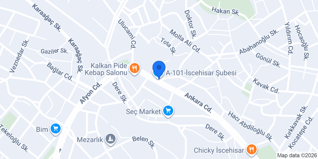 Özel İscehisar Atom Sağlık Kabini konumu