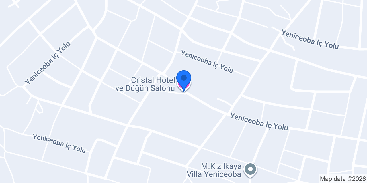 Cristal Hotel ve Düğün Salonu konumu