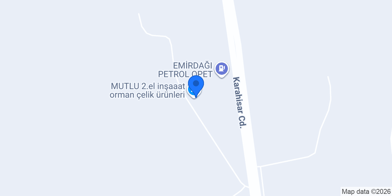 MUTLU 2.el inşaaat orman çelik ürünleri konumu