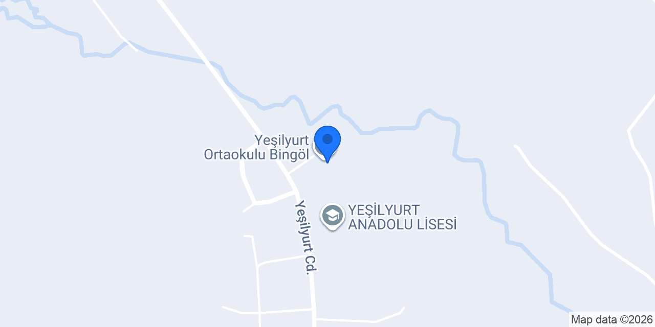 Yeşilyurt Ortaokulu Bingöl konumu
