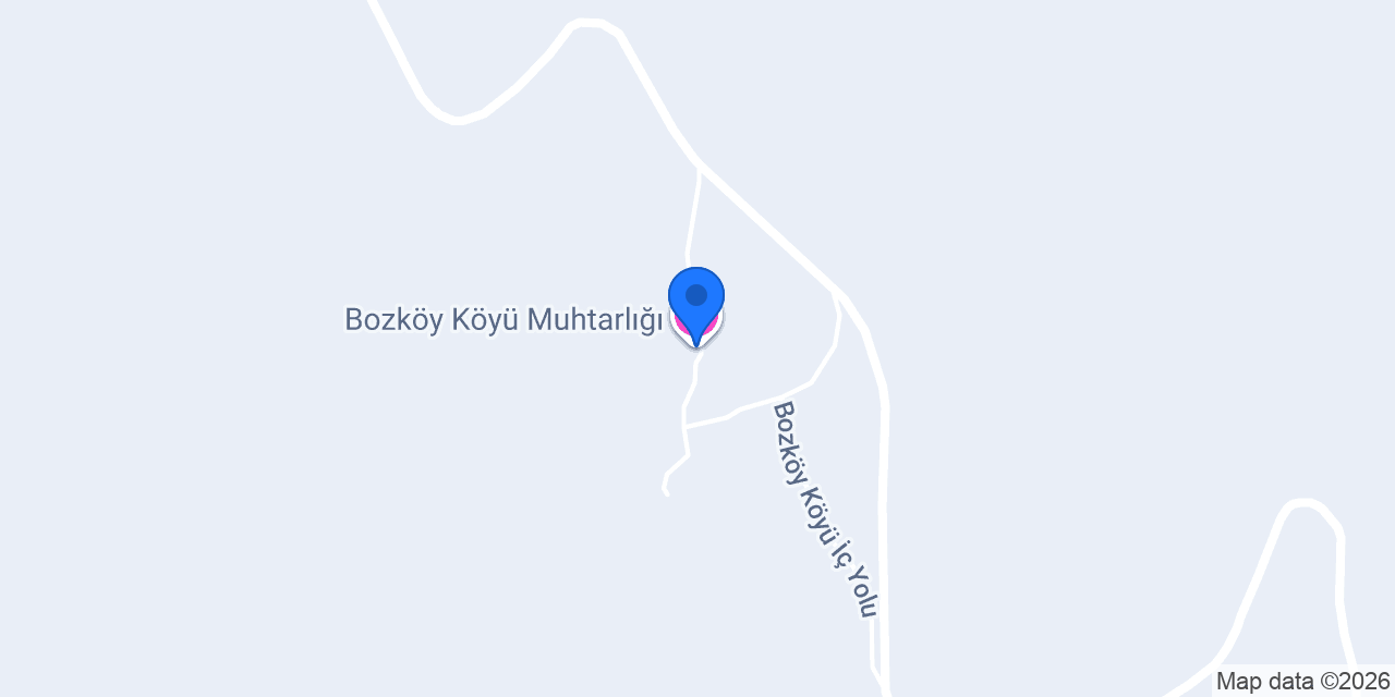 Bozköy Köyü Muhtarlığı konumu
