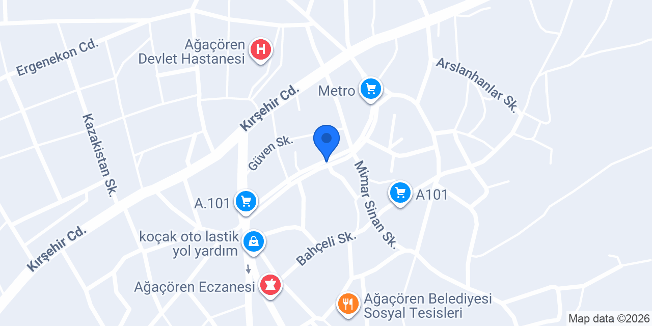 Ağaçören Kaymakamlığı konumu