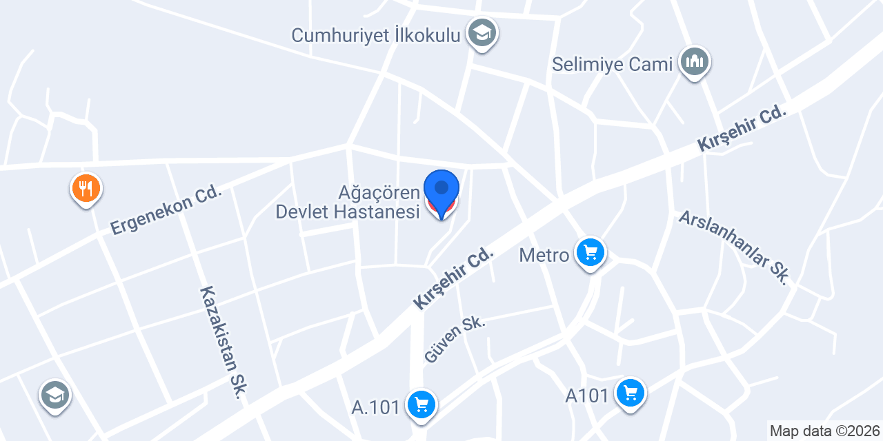 Ağaçören Devlet Hastanesi konumu