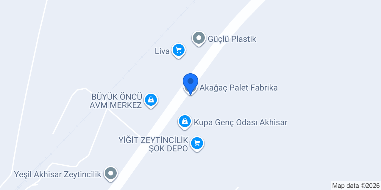 Akağaç Palet Fabrika konumu