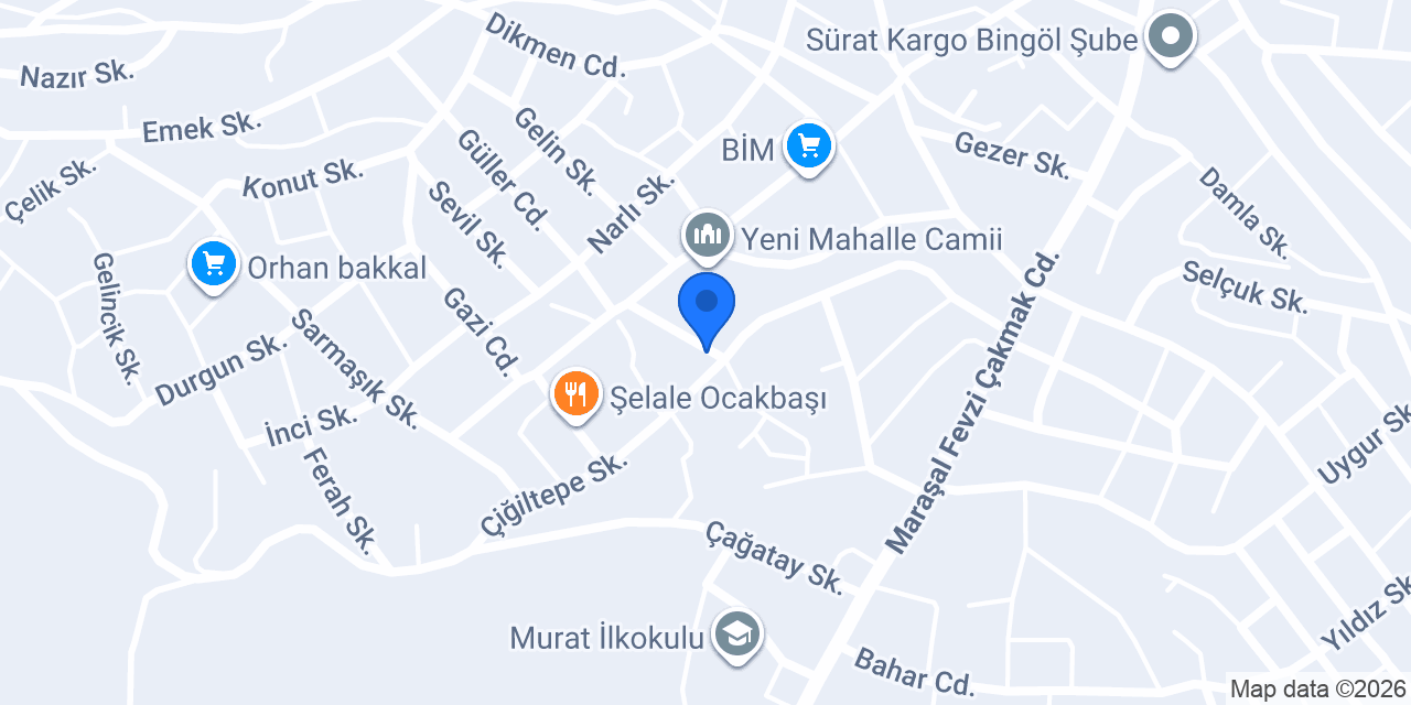 Yamaç İlk Okulu konumu