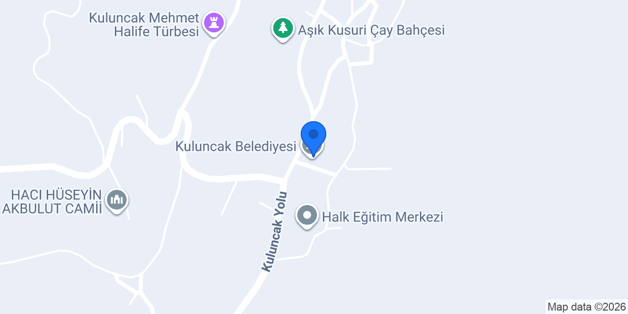 Kuluncak Belediyesi konumu