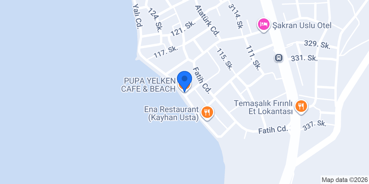 PUPA YELKEN CAFE & BEACH konumu