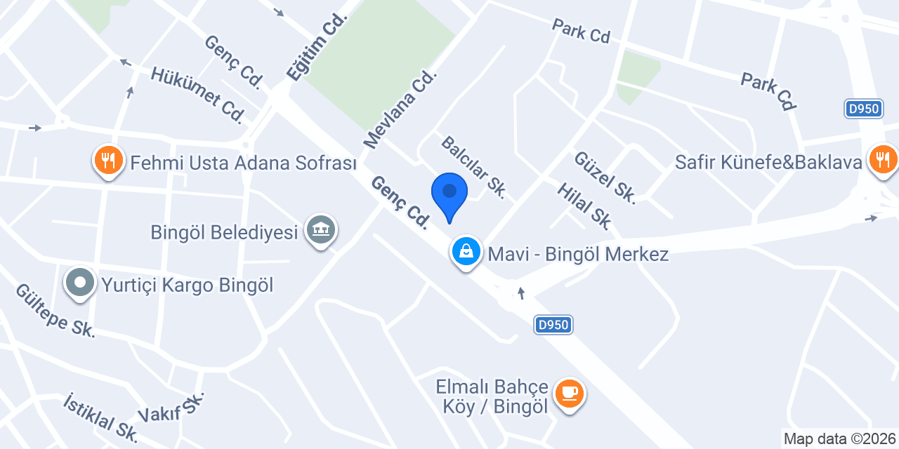 Cadde Döner Bingöl konumu
