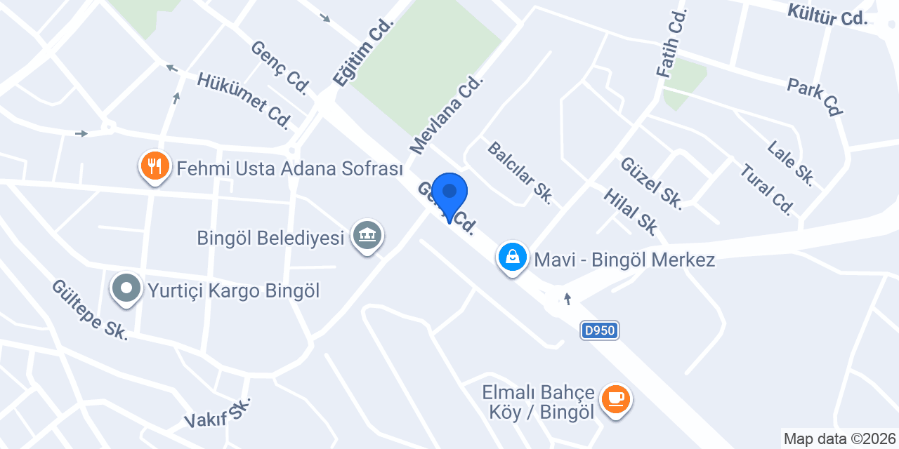 Royal Platınum Bingöl konumu