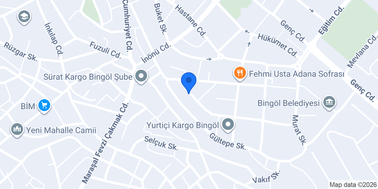 Ecem Çiçekçilik Bingöl konumu