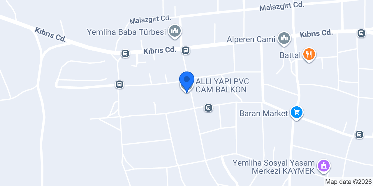 ALLI YAPI PVC CAM BALKON konumu