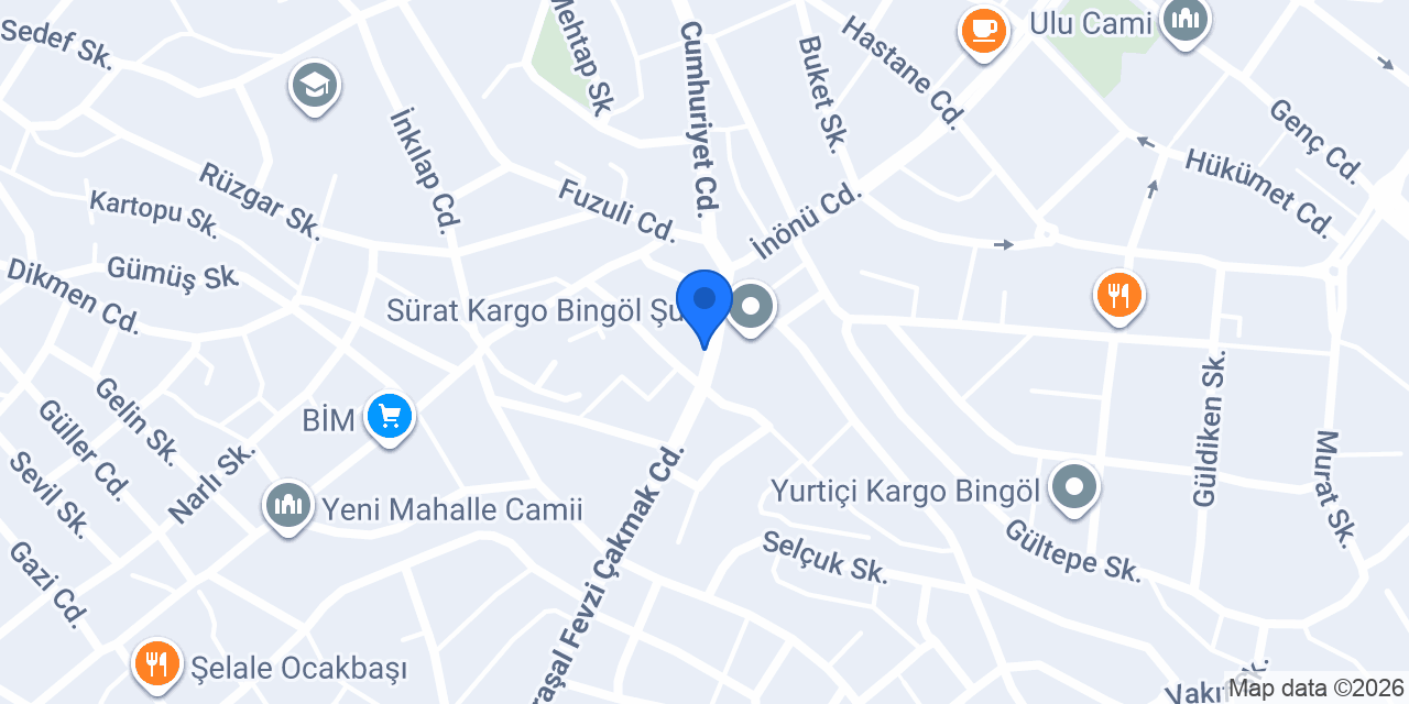 Bingöl Veteriner konumu