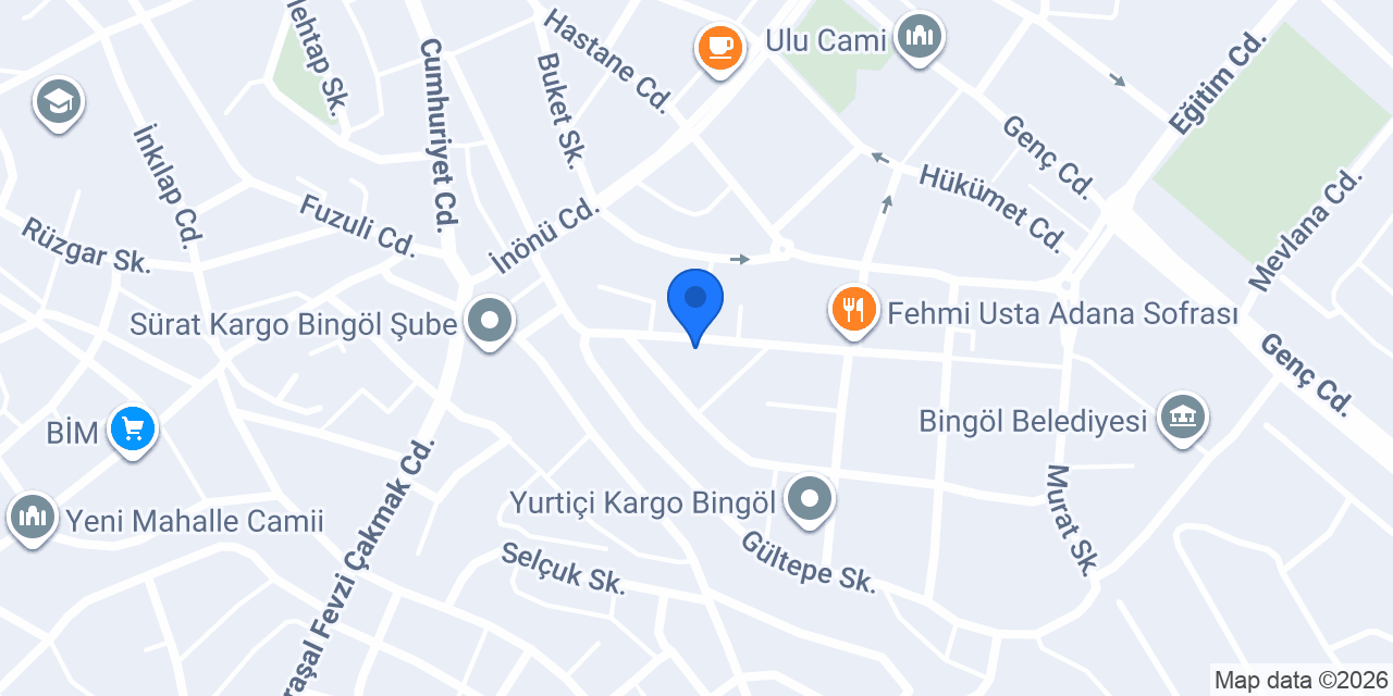 Özmen Group Bingöl konumu