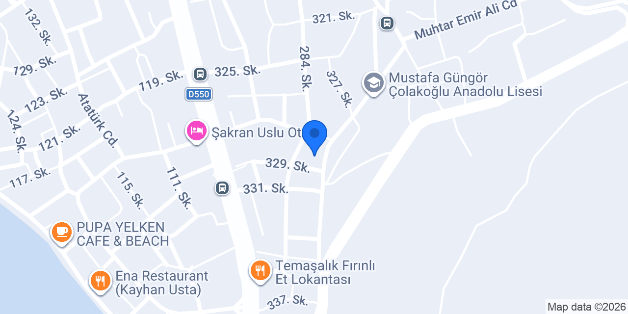 Yenişakran taksi konumu