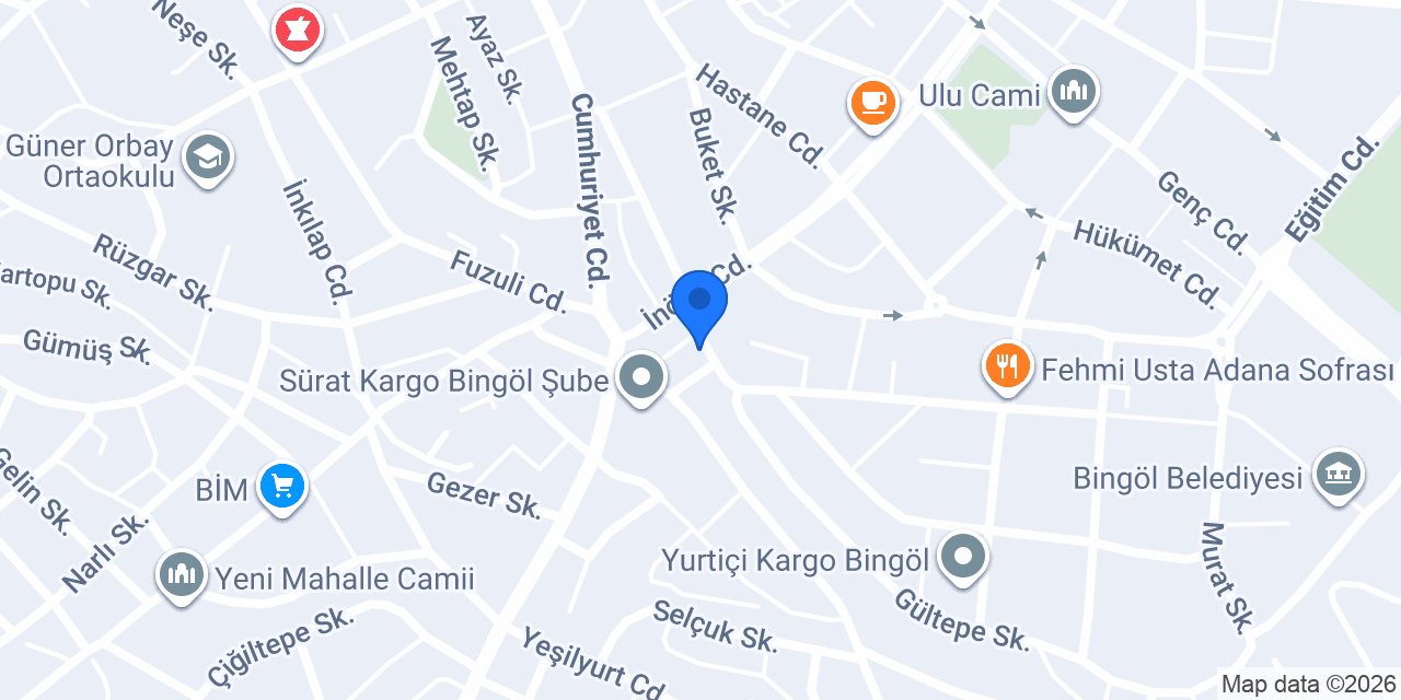 Eminönü Pilavcısı Bingöl konumu