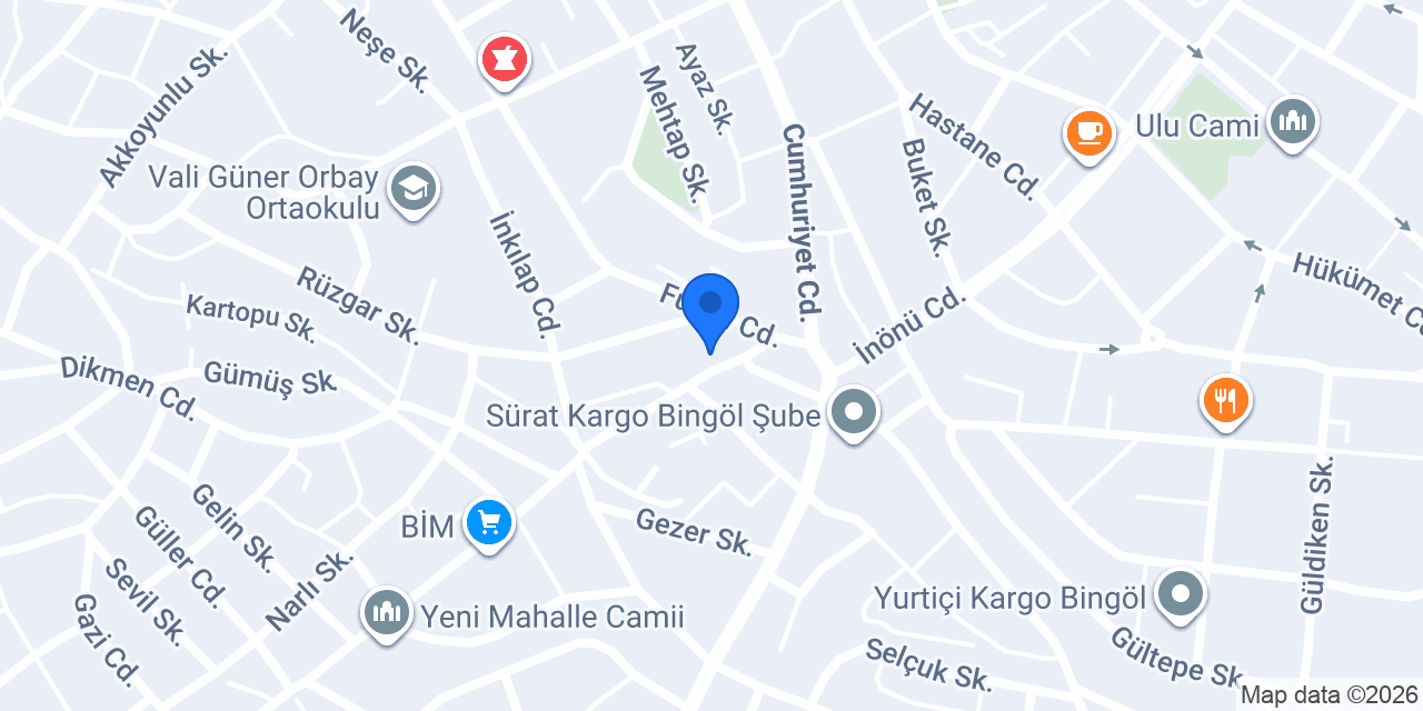 BİNGÖL ANADOLU REKLAM - TABELA konumu