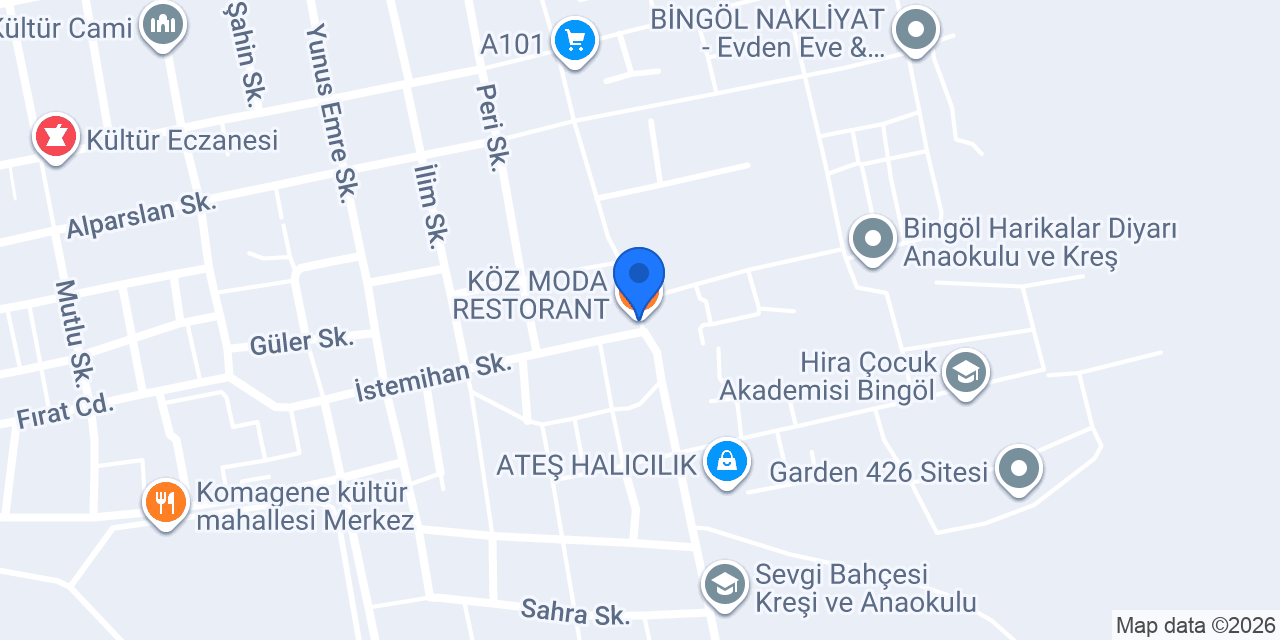 KÖZ MODA RESTORANT konumu