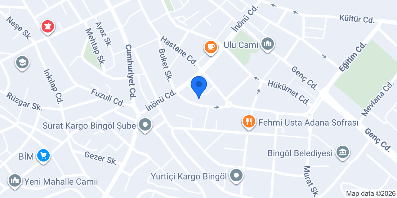 Bingöl ciğerci mazlum usta konumu