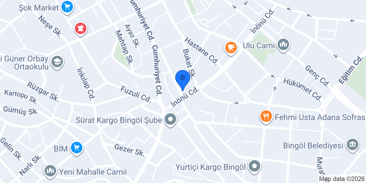 EFSANE DÖNER BİNGÖL 12 konumu