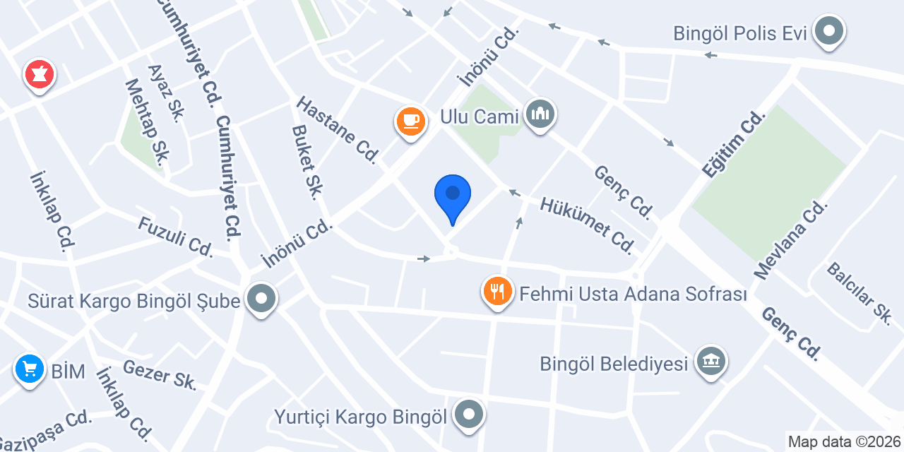 Şehmus Pastanesi konumu