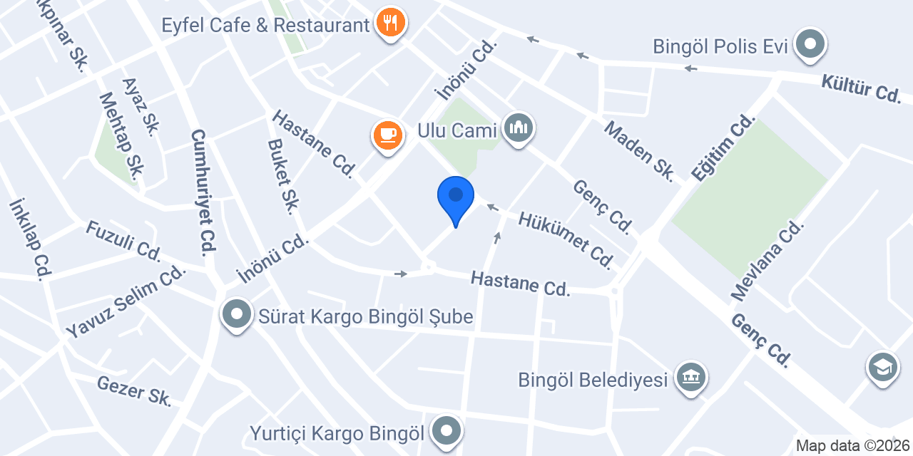 Bingöl Düğün Davetiyesi konumu