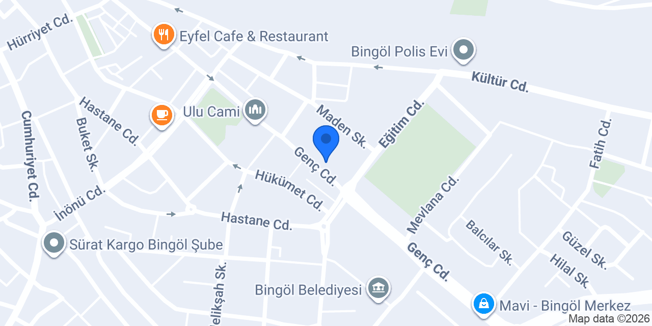 Ziraat Katılım Bingöl Şubesi konumu