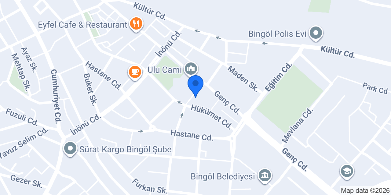 Bingöl Taksi konumu