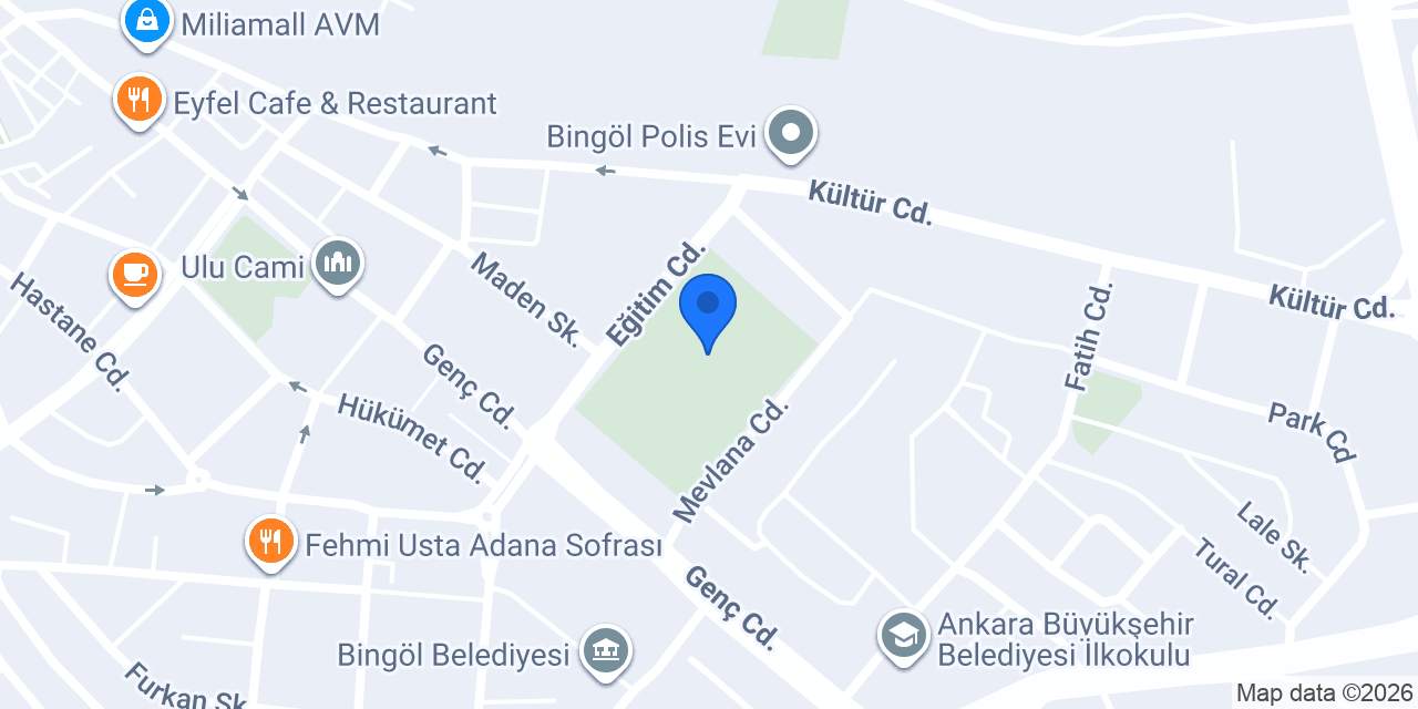 Celaloğulları İnşaat Bingöl konumu