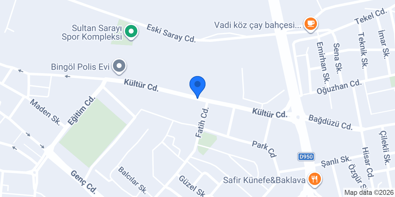 Öz Has Bingöl Turizm konumu