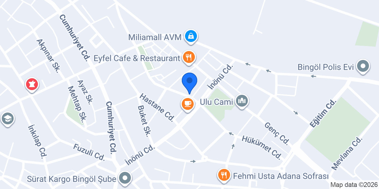 Bingöl Vergi Dairesi konumu