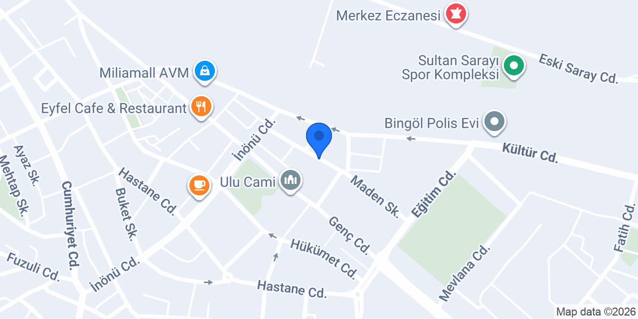 BİNGÖL YUVAM EMLAK konumu