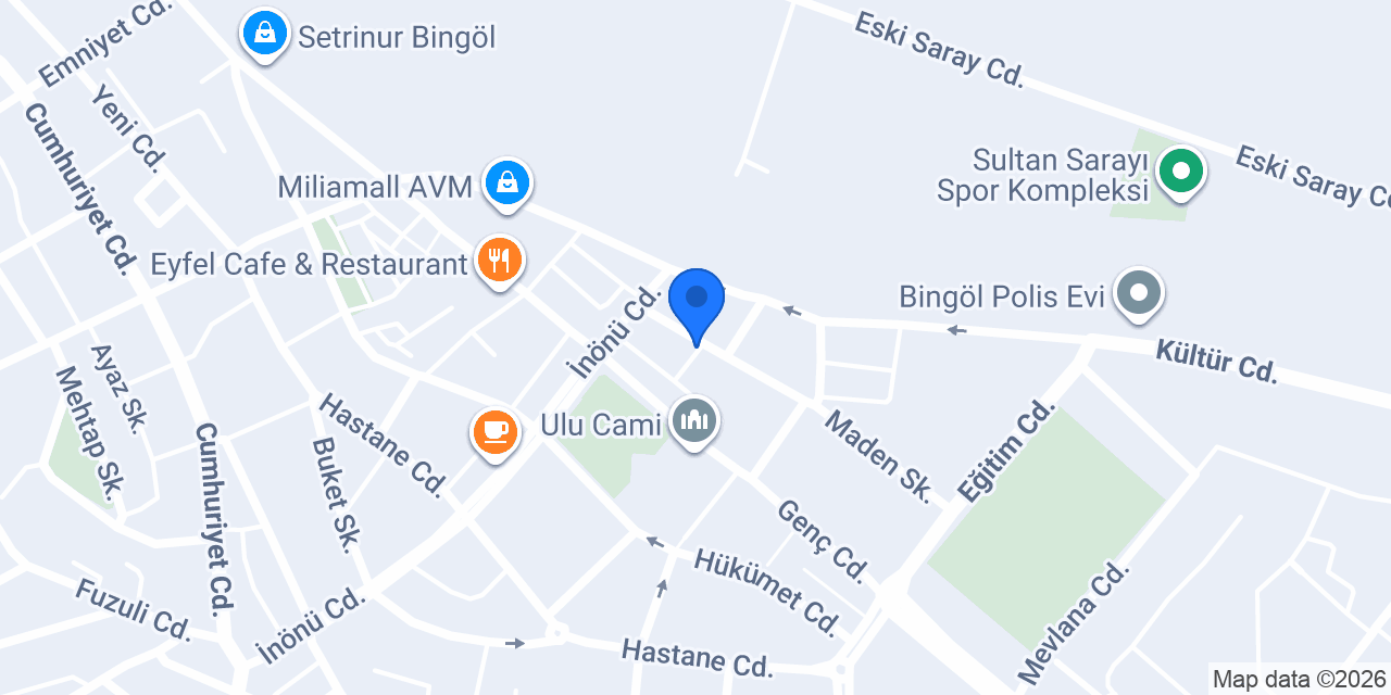 Bingöl Çınar çilingir hırdavat konumu