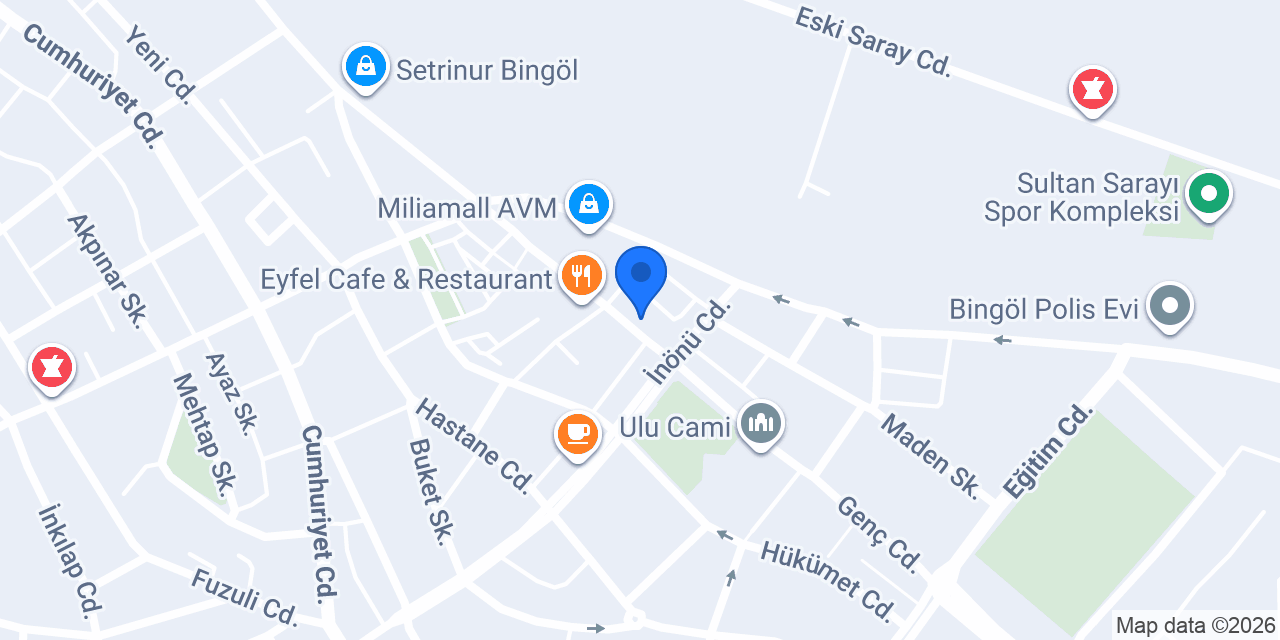 Bingöl Eczanesi konumu