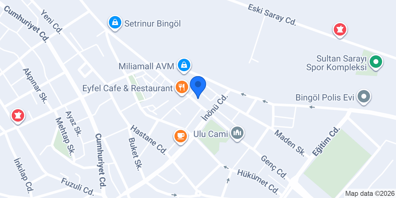 PARLEE CAFE RESTOURANT bingöl konumu