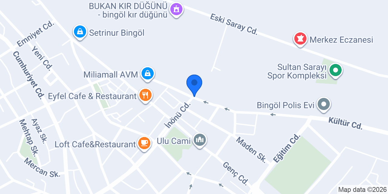 Has Bingöl Genel Müdürlük konumu