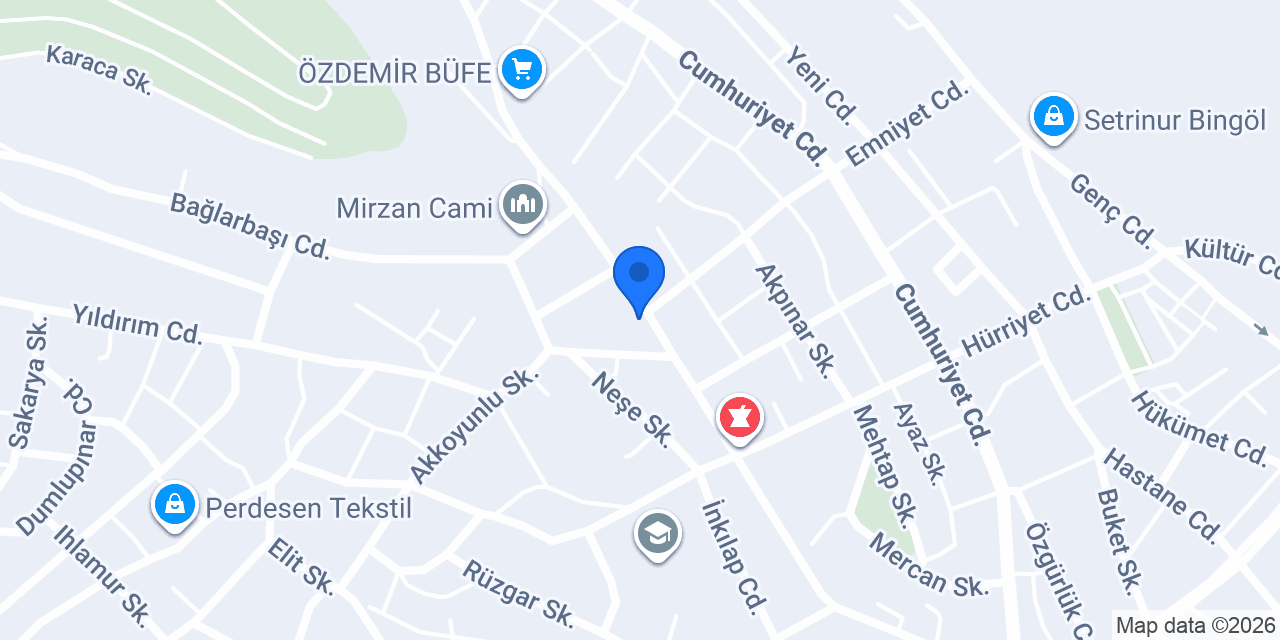 Orhan Yapı Filli Boya Bingöl konumu