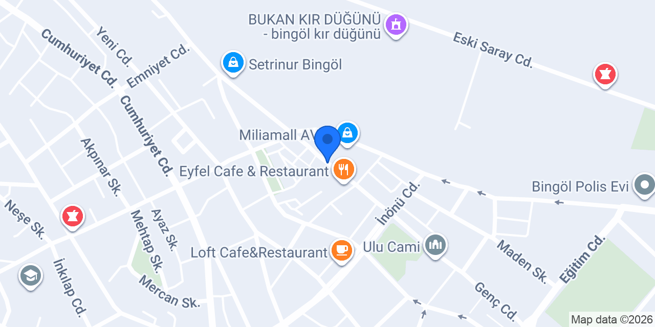Bingöl merkez konumu