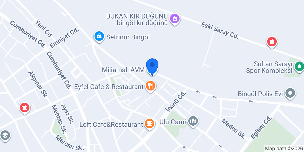 Miliamall AVM konumu