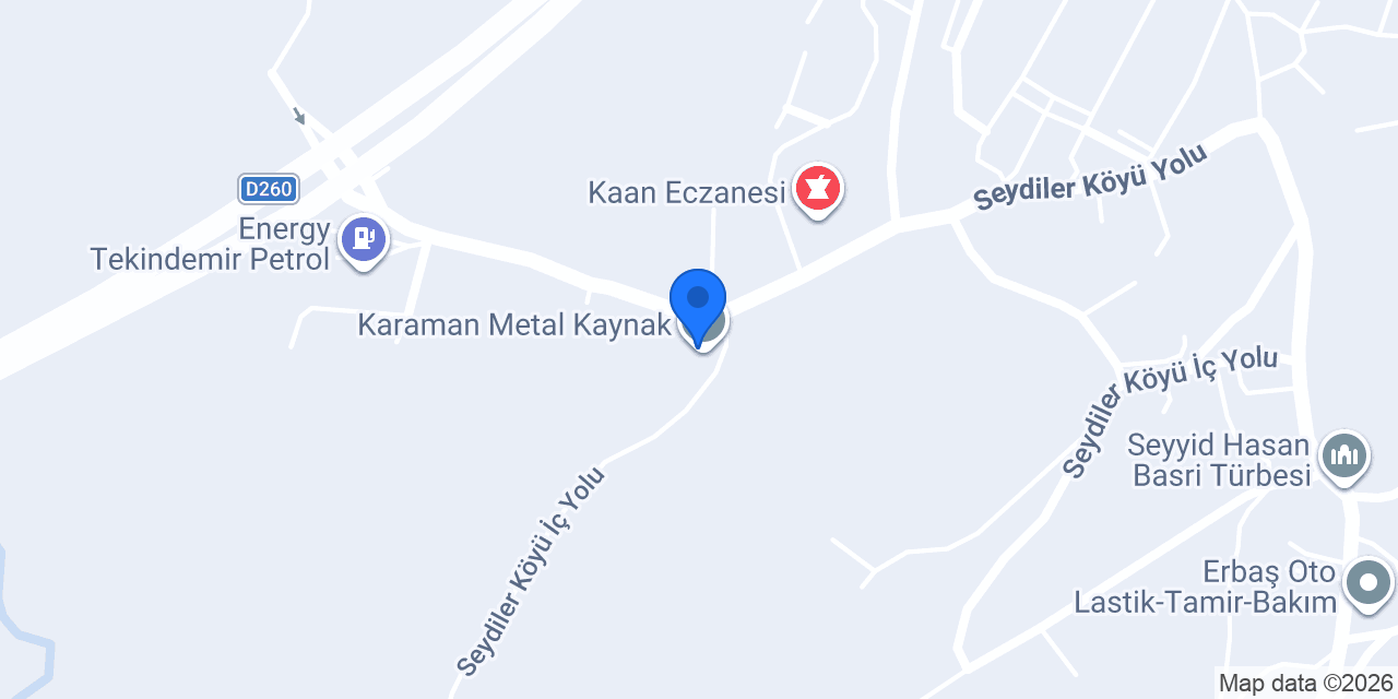 Karaman Metal Kaynak konumu
