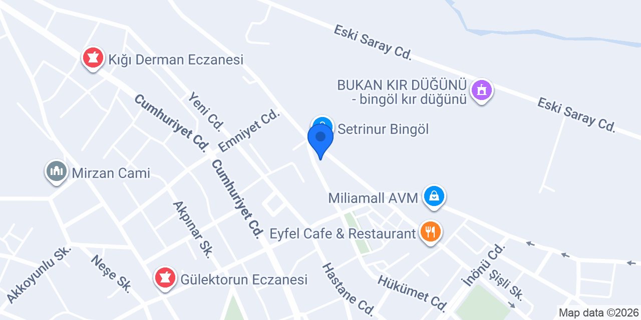 Şir-as İnşaat Bingöl konumu