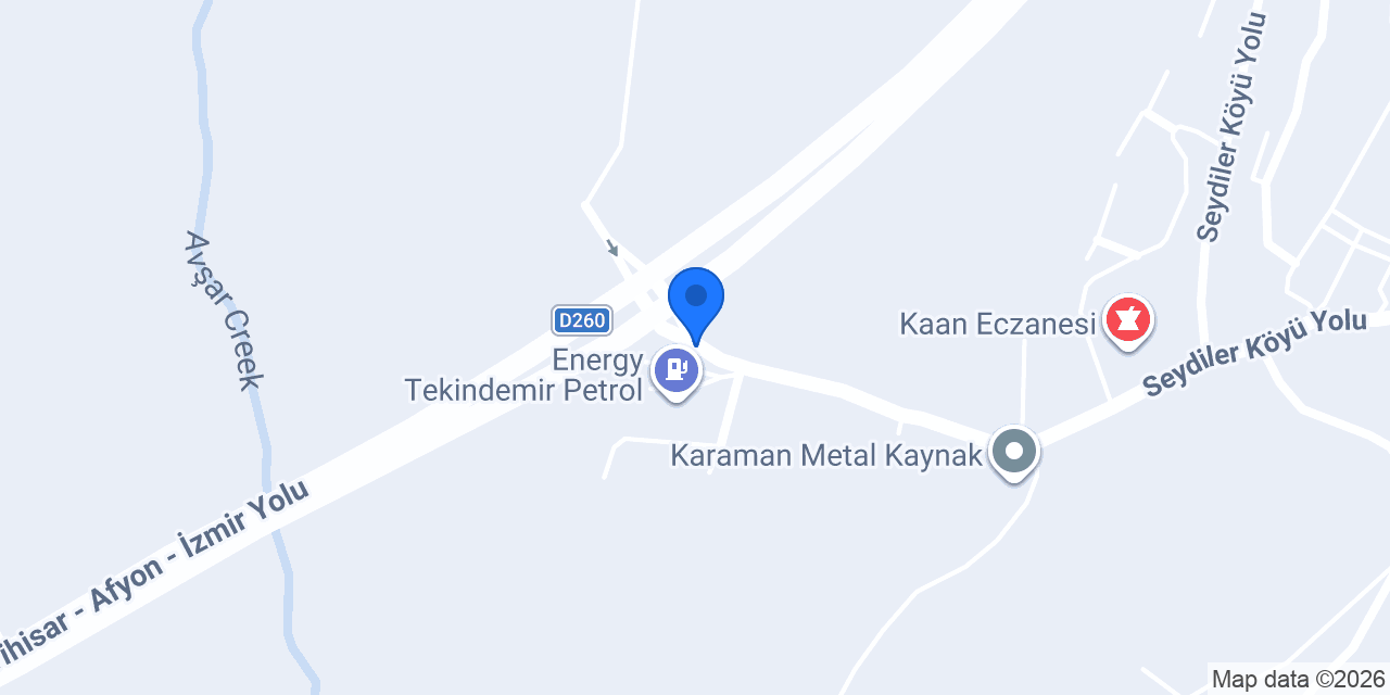 Tekindemir Petrol konumu