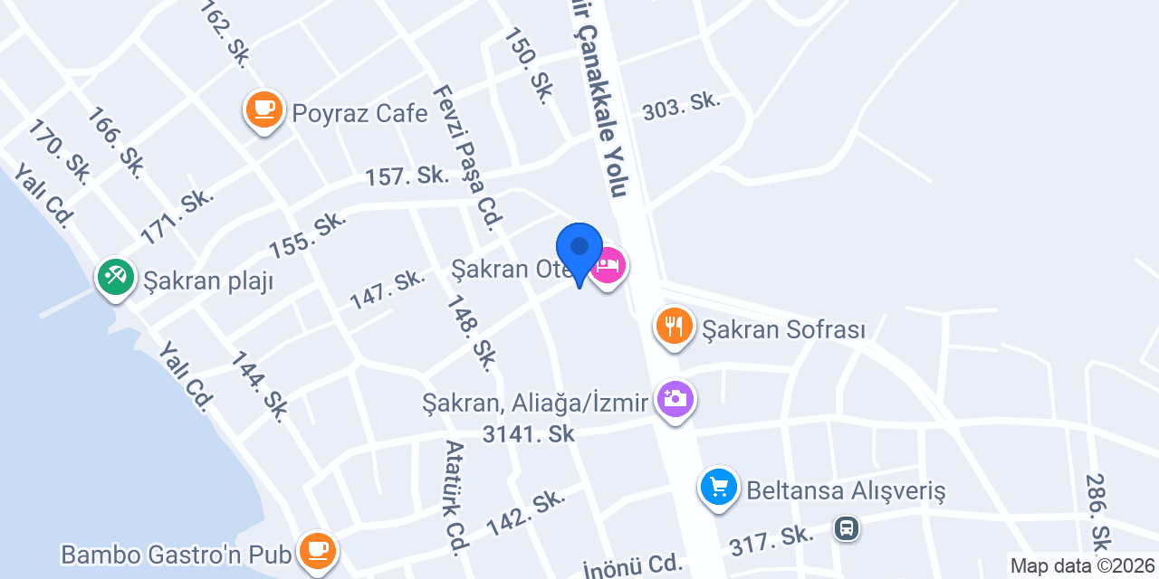 Şakran Pansiyon konumu